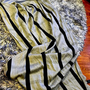Le chateau vintage oversized striped wool  blanket scarf
